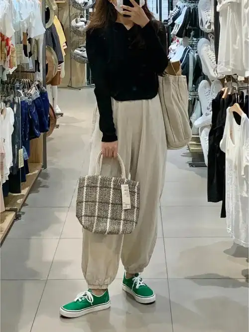 muji无印良品百搭实用灰色系麻袋日常搭配