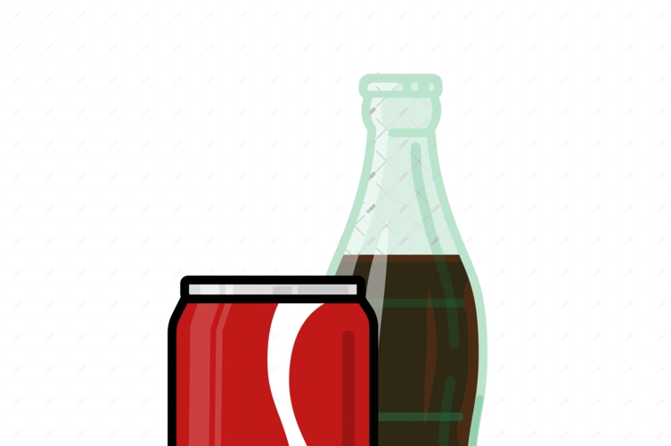 矢量可乐罐子瓶子