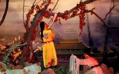 图为崇祯皇帝上吊