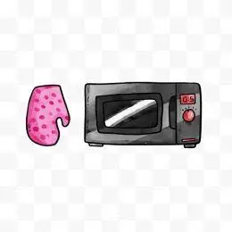 卡通手绘微波炉