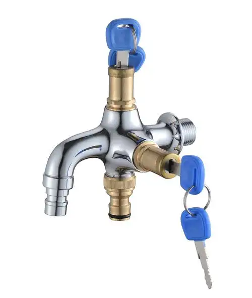 户外防盗加锁带锁水龙头4分钥匙洗衣机洗衣机龙头