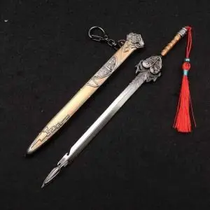 21cm秦时明月吴旷寒蝉剑模型合金钥匙扣挂件挂饰摆件摆饰礼品玩具