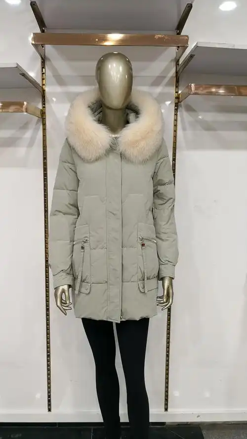 2021新款雅鹿羽绒服正品休闲中长款女士狐狸毛领高档yh101v53530
