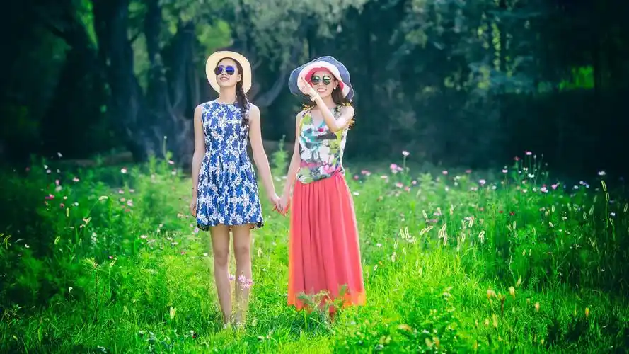 闺蜜唯美写真壁纸