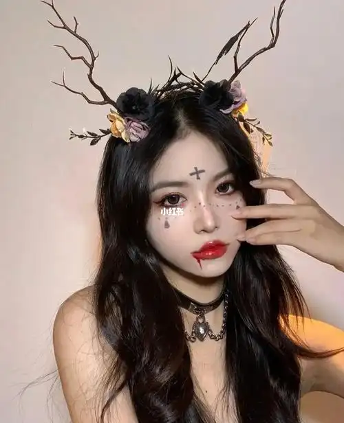 广州上门化妆万圣节妆容吸血鬼妆舞台妆容