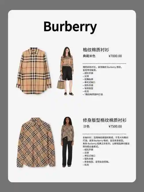burberry衬衫,时尚经典必备
