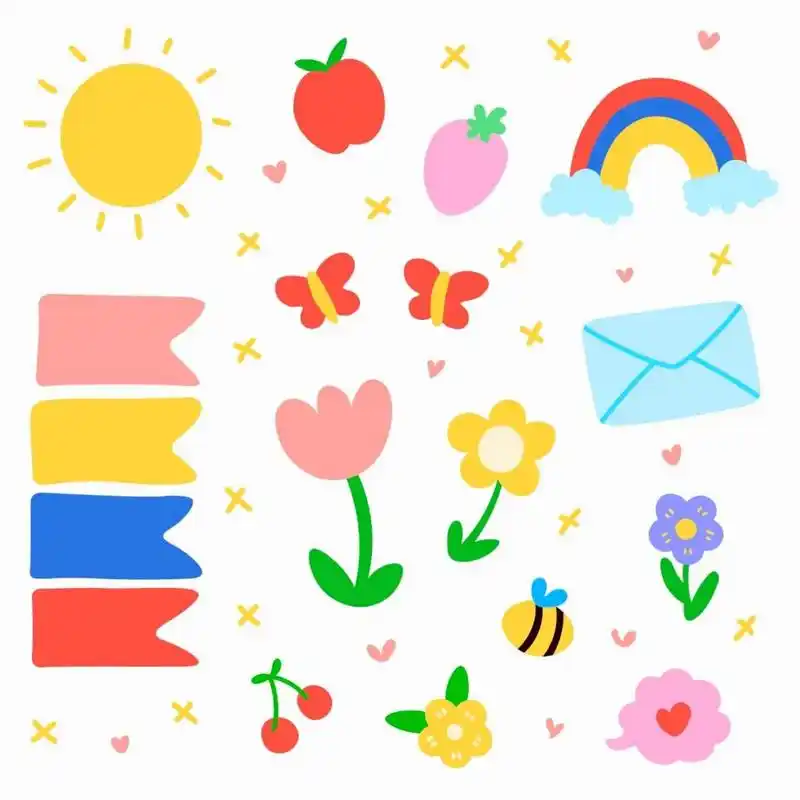 图案设计|可爱涂鸦小元素  在忙碌的生活中,我们时常会感到压力山大.