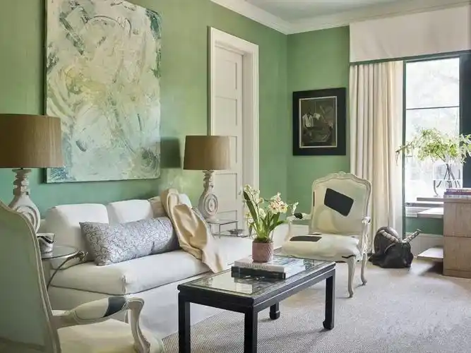 抹茶绿家居配色清晨婆娑的树影遨游在夏日清风荷塘