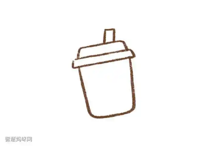 简笔画珍珠奶茶