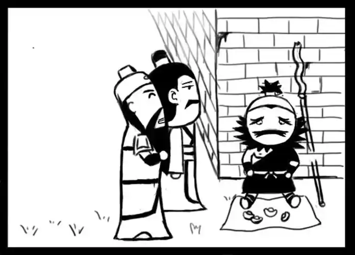 张飞则垂头丧气的闷不做声,在两位哥哥的再三追问下,张飞才说出口,"俺