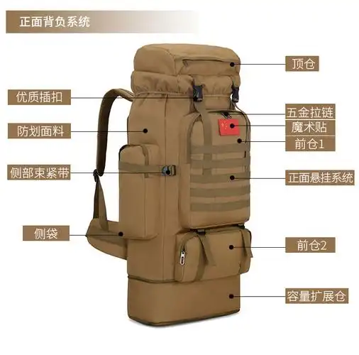 背囊陆军可装棉被大容量85升背包户外旅行背包男女迷彩超大打工行李