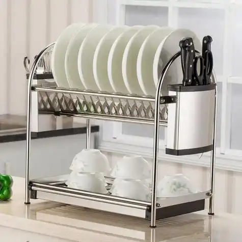 这样方便人将碗碟洗干净后,直接放在碗碟架上沥水