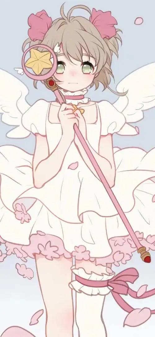 卡通可爱手机壁纸少女背景图