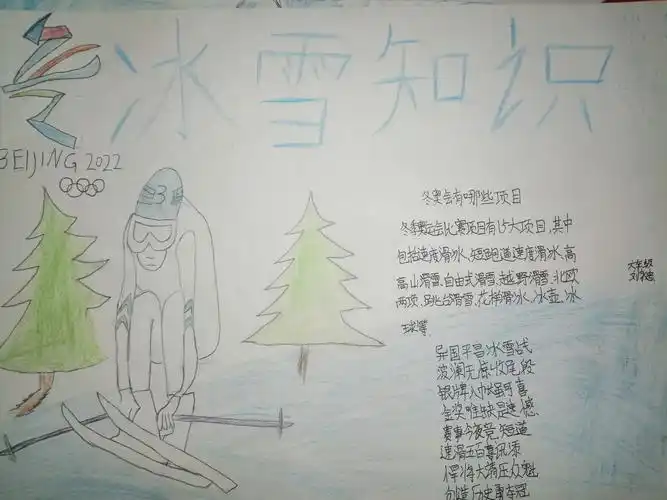 冰雪手抄报作品