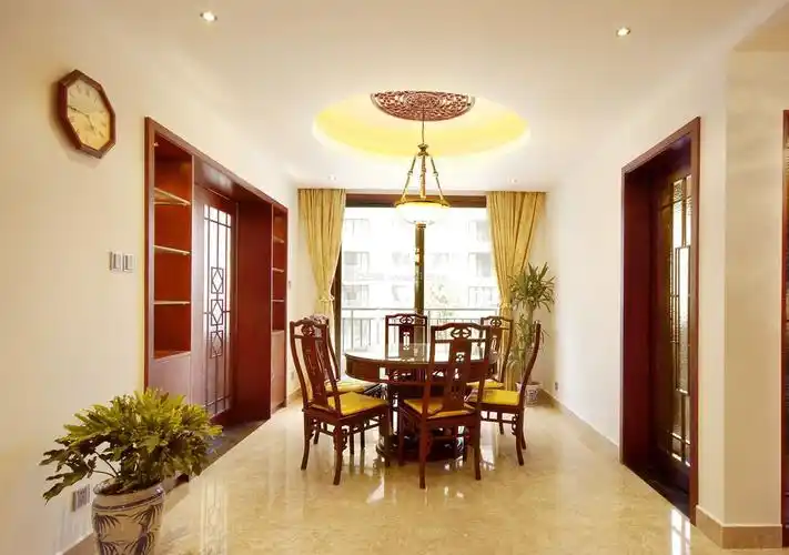 2021中式简约小型家庭餐厅装修效果图大全