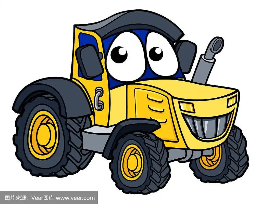 农场,拖拉机,动画片,农业,背景分离