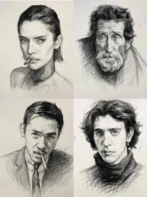 尽全力去校准形吧05#画画  #画画的日常  #素描  #素描头像  #美术