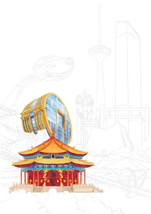 沈阳地标插画画不动了