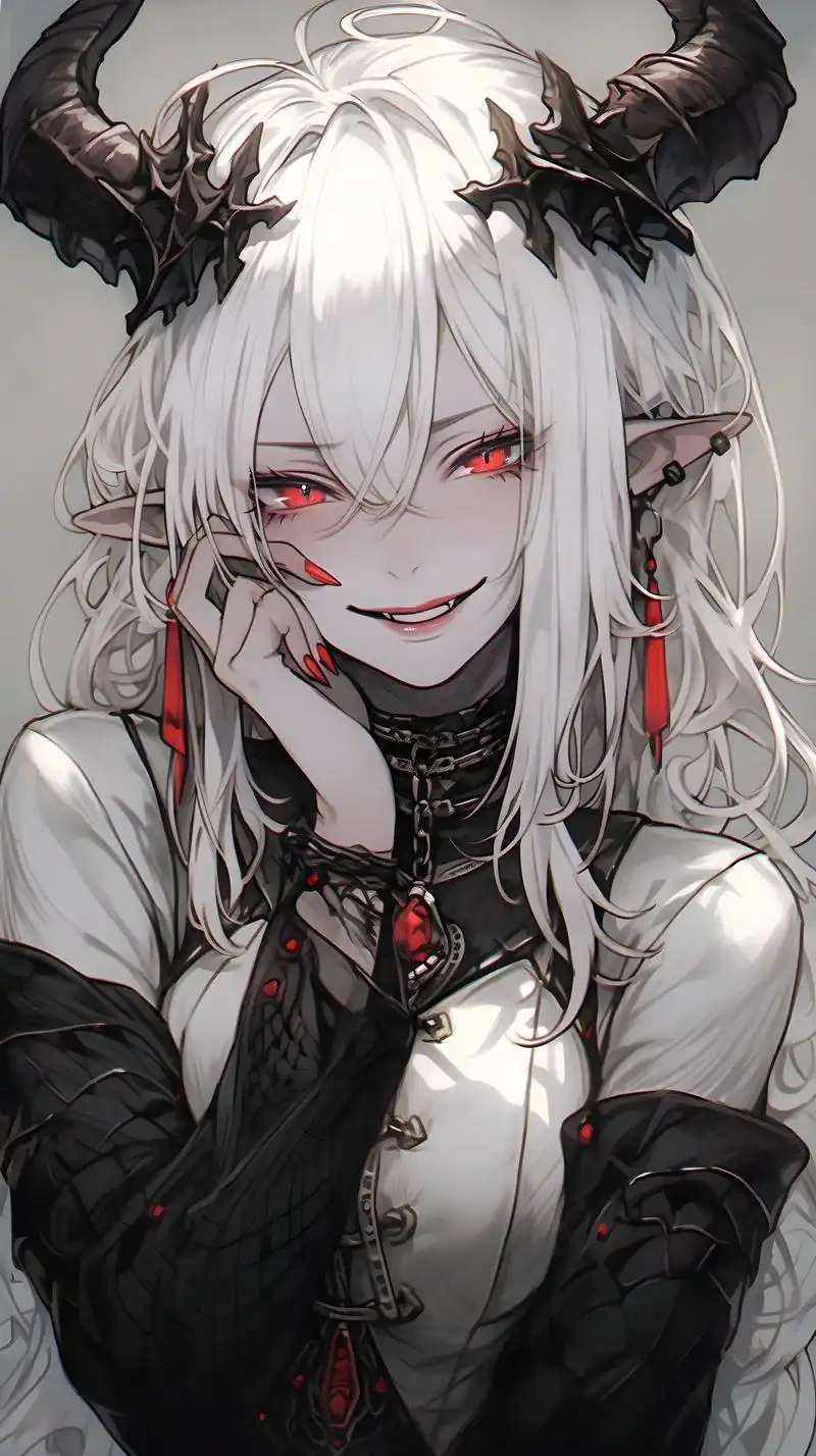 恶魔女孩.世界以痛吻我,要我报之以歌.#ai绘画 #手机墙纸 - 抖音