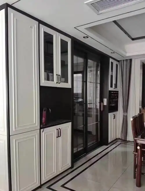 张家界中达装饰公司设计效果图推荐--厨房移门隔断柜