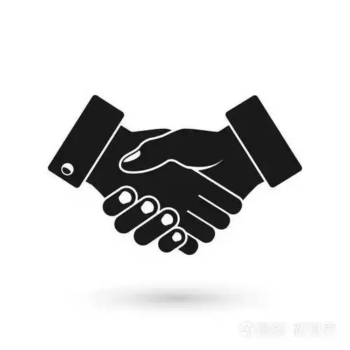 握手商务图标,矢量黑色剪影插画-正版商用图片0nuto7-摄图新视界