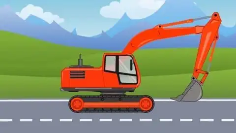 贝贝挖掘机 第27集 多种工程车的部件组成: 多种工程车的部件组成