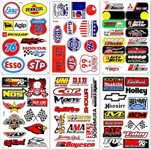 亚马逊赛车贴纸 摩托车图形乙烯基贴纸 头盔车贴 防水工艺可定制