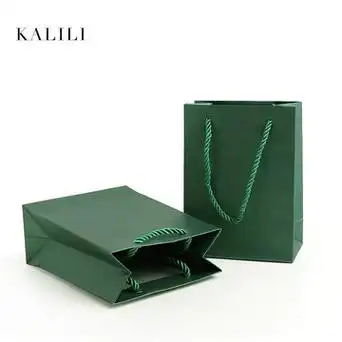 生日礼物节日礼品袋宝绿拉丝手提袋购物包装袋可爱纸袋戒指礼袋子