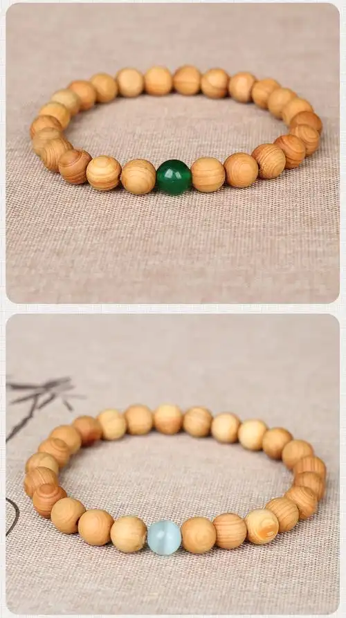 正宗崖柏手串柏木手链太行山原木老料崖柏佛珠男女单圈情侣饰品