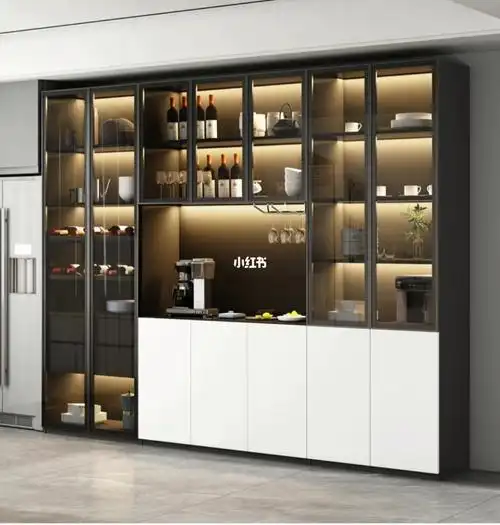 2021最流行的现代极简轻奢餐边酒柜设计