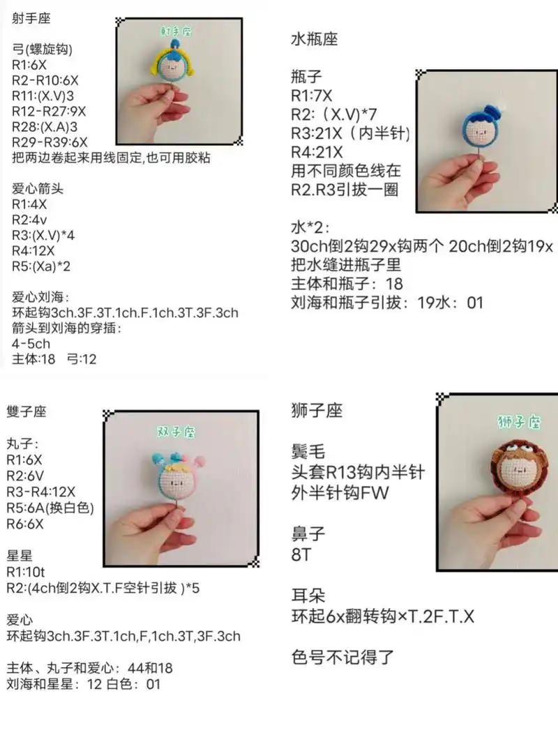 12星座团子,附图解  12星座团子图解整理岀来了,喜欢的姐妹赶快安排上