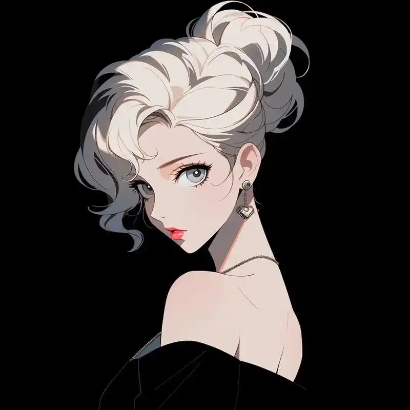 高马尾少女#女生头像 #动漫女头 #ai绘画 #黑色系 #超 - 抖音