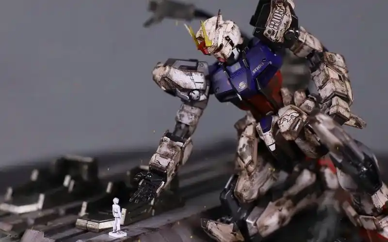 千手全手绘旧化战损成品mg强袭高达pv