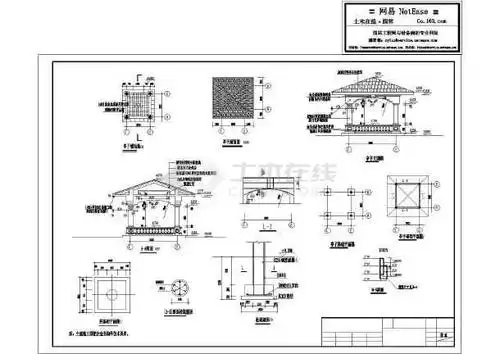 钢结构凉亭施工图