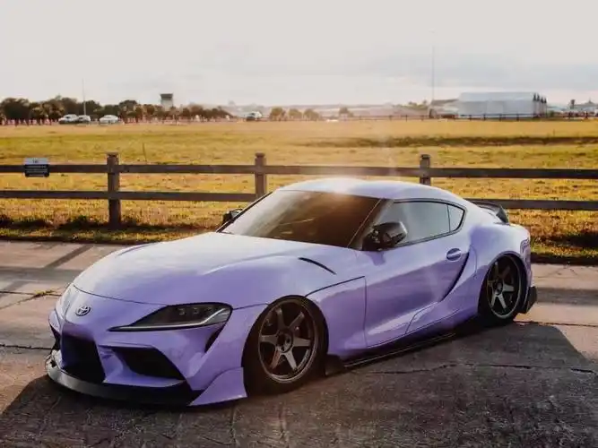 丰田supra薰衣草紫改色膜效果图