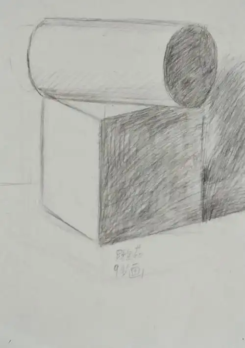 其它 艺星画室美术作品集2020年(一) 写美篇艺海拾贝(素描几何体) 胡