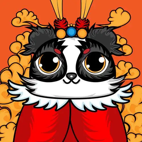 国潮风插画熊猫