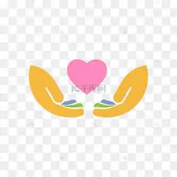 可爱彩色双手呵护矢量图