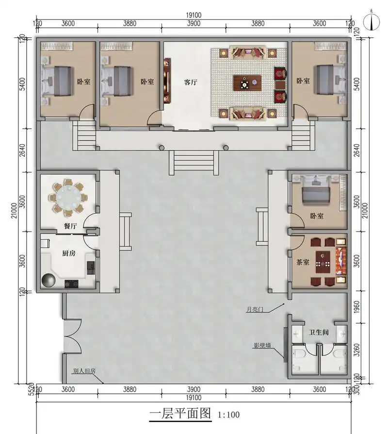 农村三合院的标准布局 如今,在农村老家建房子的人家越来越多,人们