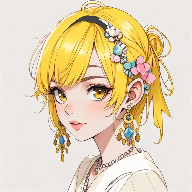 99黄发女生的魅力头像95 哇,看看这些充满魅力的黄发女生头像吧!