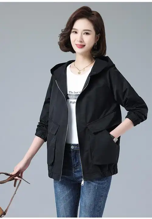 中年妇女上衣春天薄外套妈妈装妈妈外套薄款中年中老年女装春秋新款阔