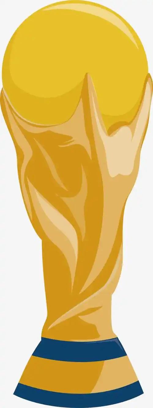 足球世界杯奖杯简笔画图片彩色 足球比赛奖杯简笔画
