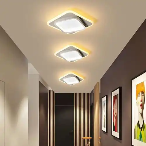 过道灯走廊灯现代简约创意方形玄关入户古达阳台灯极简北欧led吸顶灯