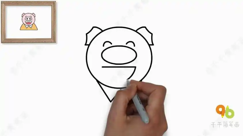 怎么用字母画猪的简笔画