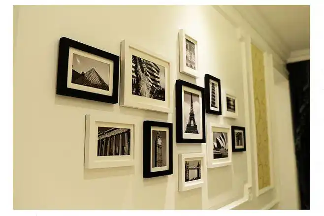 实木照片墙客厅相框墙欧式地中海美式相片墙组合创意挂墙卧室餐厅-tma