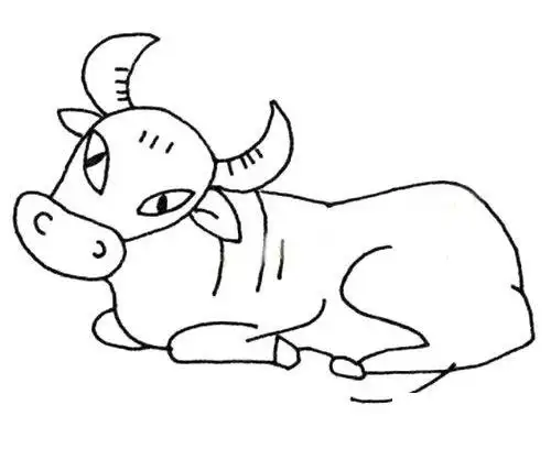 水牛简笔画图片素材