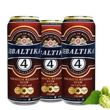 俄罗斯啤酒波罗的海4号原始啤酒听装 烈性啤酒 罐装小麦啤酒件起