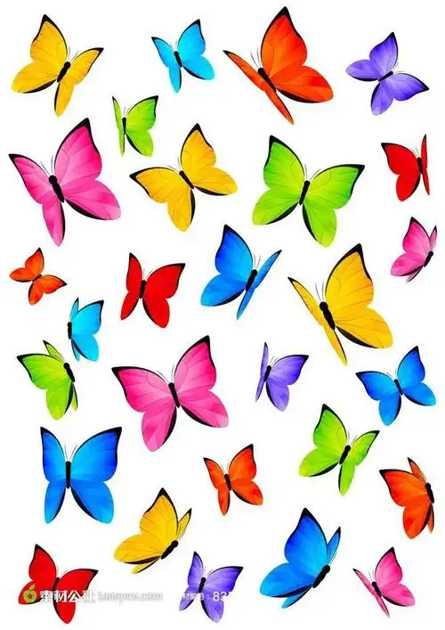 彩色蝴蝶背景