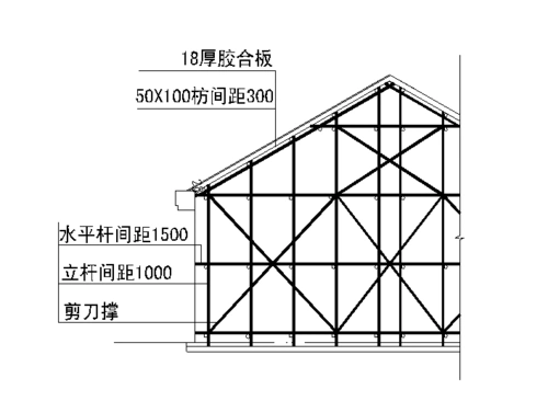 学校综合楼方案图资料下载-学校综合楼斜屋面模板专项施工方案