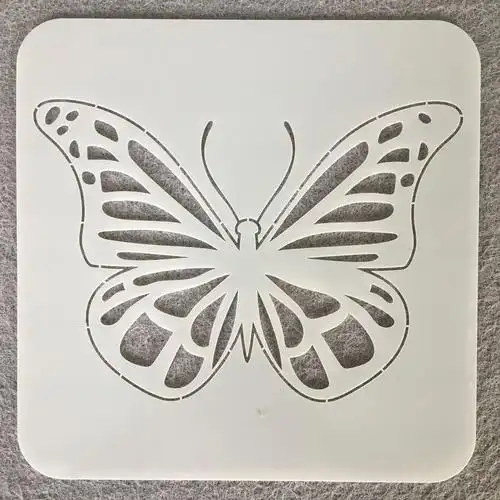 绘画新款跨境蝴蝶激光镂空模板儿童辅助装饰各类尺